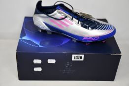 A pair of as new Adidas F50 Ghosted UCL football boots (UK 11 - RRP £250).