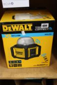 A boxed as new DeWalt cordless Tool Connect site LED light (DCL074).
