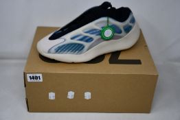 A pair of as new Adidas Yeezy 700 V3 Kyanit (UK 9.5).