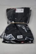 Three men's as new Derek Rose London black long sleeve T-shirts (XL - RRP £100 each).