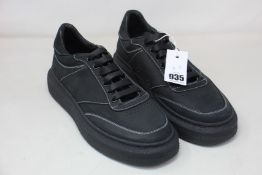 A pair of as new Paul Smith sneakers in black (No box, no size, possibly UK 9, unworn sample pair).