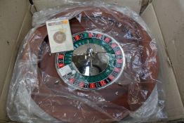 A Dal Negro 36cm wooden roulette wheel.