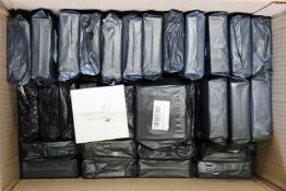 Forty nine pairs of unbranded wireless headphones in charging cases.