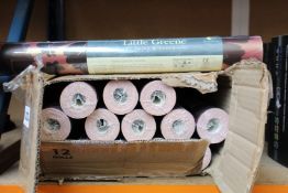 Fourteen rolls of Little Greene Révolution wallpaper - Bonaparte 1850 in Red Gold.