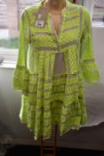 An as new Devotion Twins Ella dress in grey and neon lime (S - RRP £220).