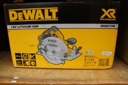 An as new DeWalt XR brushless circular saw (DCS570N).