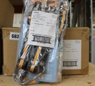 Twenty four as new Kurgo Direct To Seatbelt Tethers in Black and Orange.