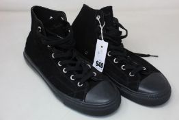 A pair of as new Paul Smith canvas hi-top sneakers in black (No box, no size, possibly UK 8,