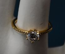 Two Pandora Clear Sparkling Crown Solitaire rings (Size 52 and 60) (RRP £80).