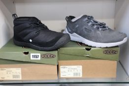 A pair of men's as new Keen Howser II Chukka (UK 7) and Highland sneakers (UK 9).