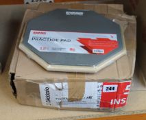 Five as new Evans Realfeel Single-Sided Practice Pads 12