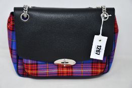 An as new Mulberry Darley shoulder bag in tartan (RRP £735).