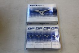 Twelve boxes containing four boxes of three per box of Mizuno RB566V golf balls (114 golf balls in