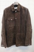 An as new Caruso brown suede jacket (TG 54).