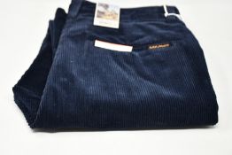 A pair of as new Nude Jeans Co. Lazy Leo navy cords (W30/L30 - RRP £135).