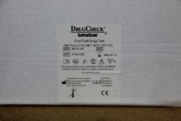 A box of Drugcheck saliva scan oral fluid drug test (25 sets in the box) (Over 18s only).