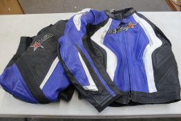 A pre-owned RST motor bike leathers (UK 48).