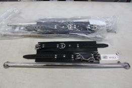 Four as new Rouge bondage adjustable leg spreader bars with cuffs (Over 18s only).