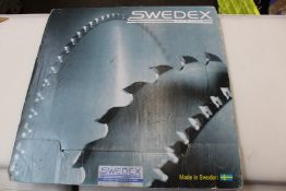 An as new Swedex N2EAM10 450mm 144 teeth circular saw blade (Triple chip negative for aluminium