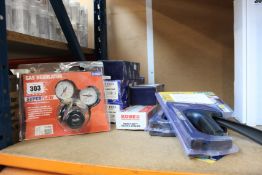 Two Oxford Universal 4 Mag Stands (OXD-333-7100K), a KOBE Heavy Duty Needle Scaler (NS4030), two