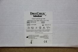 A box of Drugcheck saliva scan oral fluid drug test (25 sets in the box) (Over 18s only).