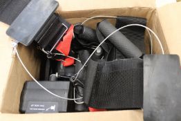 Six Ancore resistance training central modules with accessories (Resistance options not included).