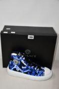 A pair of as new Versace canvas sneakers (IT 46 - RRP £450).