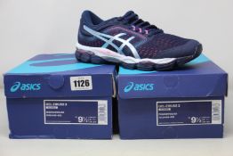Two pairs of women's as new Asics Gel-Ziruss 3 trainers (UK 7.5).