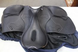An as new Prestige X-Breath Dressage Saddle (D Nero 17 35 00 M IMB ST 1/2 F GR, 'TEST' Stamped