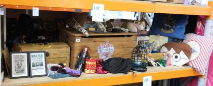 A quantity of Harry Potter related/inspired items to include a blanket/toy box and chest with