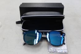 Twenty pairs of Boyou sunglasses with case and boxes.