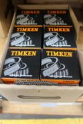 Eighteen boxed as new Timken 33109 45mm Bore Metric Tapered Roller Bearings.