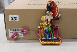 Twelve Christopher Radko 'Wonka's Golden Ticket' Christmas decorations (MSRP $90.00).