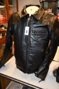 A men's as new BMW PureBoxer leather motorcycle Jacket (M - RRP €1200).