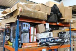 A large quantity of sports equipment and accessories.