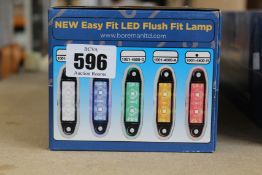 A box of Boreman easy fit flush marker lamps (1001-4500-A) (20 in the box).