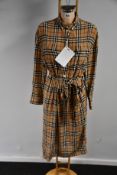 An as new Burberry vintage check shirt dress (UK 8/EU 40).