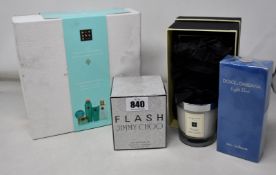 A Jo Malone Honeysuckle & Davana scented candle, a Rituals The Ritual of Karma box containing set of