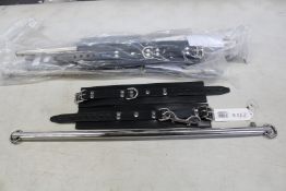 Four as new Rouge bondage adjustable leg spreader bars with cuffs (Over 18s only).