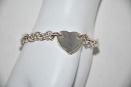A Tiffany & Co Heart Tag bracelet.