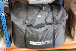 A pre-owned Khyam Airtek Pro 8 inflatable tent (Item untested, viewing advised).