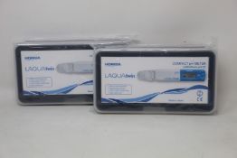 Two as new Horiba Laquatwin compact water quality PH-22 meters.
