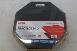 Five as new Evans Realfeel single sided drum practice pads.