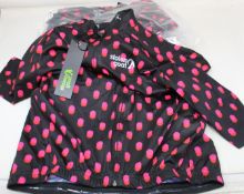 Four as new men's Stolen Goat Noizey Bodyline short sleeve cycling jerseys (3 x L, 1 x XL).