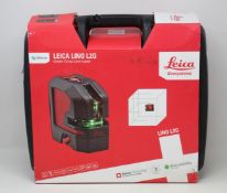 An as new Leica Geosystems Lino L2G green cross line laser.