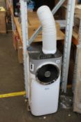 A pre-owned Black and Decker BXAC40008GB portable air conditioning unit.
