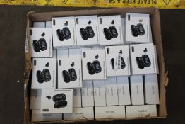 Forty five TWS-S20 wireless headphones in charging cases.