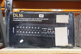 A Midas DL16 stage box (Some damage to packaging).