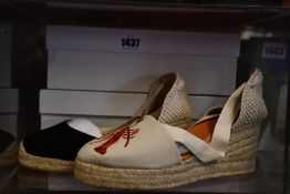Two pairs of as new L.K.Bennett espadrilles; Shannon (EU 40) and Maureen (EU 38).