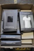 Assorted Ermenegildo Zegna clothing; four V-neck T-shirts (1 x S, 3 x XL), three round neck T-shirts